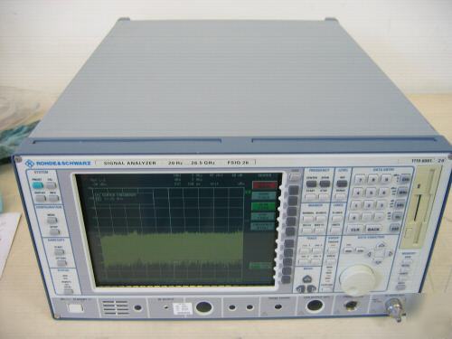 R&s FSIQ26 signal analyzer, 20 hz - 26.5 ghz