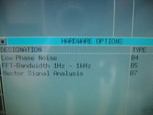 R&s FSIQ26 signal analyzer, 20 hz - 26.5 ghz