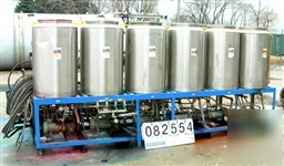 Used: multi tank feed system consisting of (7) 75 gallo