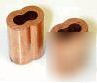 100 copper swage sleeves for wire rope, size 1/16