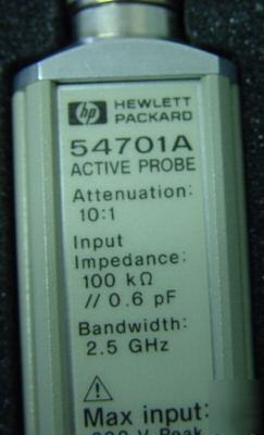 Agilent /hp 54701A 2.5 ghz active probe & accessories