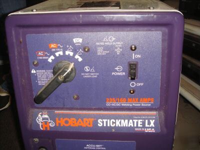 Hobart stickmate lx 235 ac / 160 dc welder buy now 