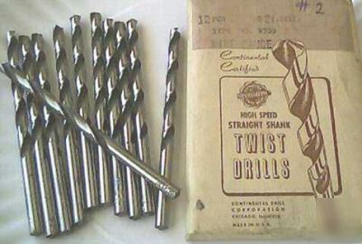 New usa made #2 jobbers lenght drill bits 11 pcs