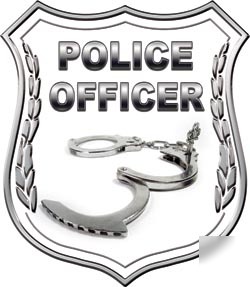 Police badge decal reflective 6