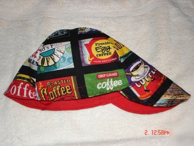 Welding cap hat beanie style reversible - coffee