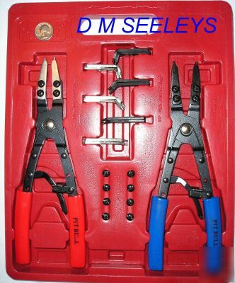 New circlip plier large 18 p set w/case fair deal ship