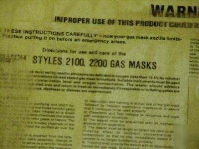 New willsonÂ® chin-style gas masks 2200 serie industrial