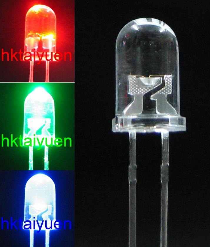 10X 5MM rgb flash led slow color change free resistors