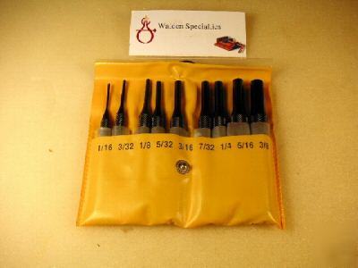 9 pc short drive pin punch set