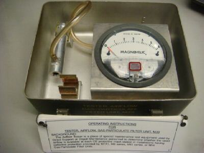 M39 airflow tester dwyer magnehelic 0-6