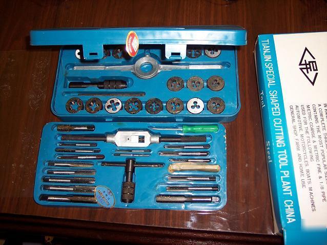 Metric 41 piece tap & die set tool steel 