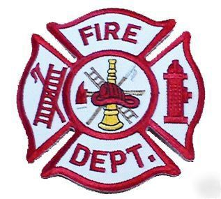 New fire department patch maltese cross 