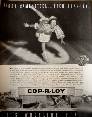 1936 cop r loy steel evelyn chandler champion skater ad