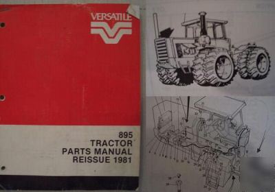 1981 versatile 895 4WD tractor original parts manual