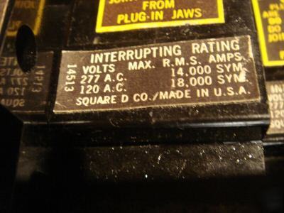 3 square d circuit breakers 1 pole i line 20 ampere abc