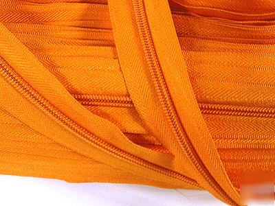#5 nylon coil zipper chain 100YD (849) orange