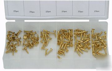 Azm 150 pc. solid brass screw set