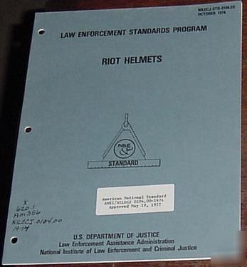 Law enforcement standard riot helmets