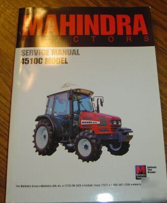 Mahindra 4510C tractor service shop repair manual book