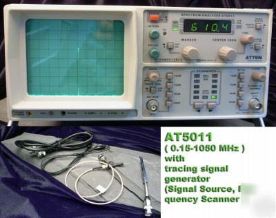 New 1GHZ AT5011 spectrum analyzer frequency w signal 