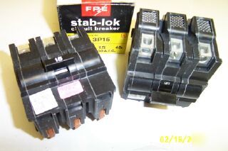 New federal pacific fpe stab lok circuit breaker 3P20
