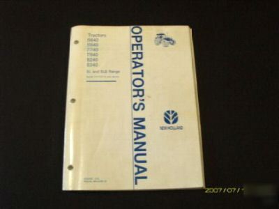 New holland 5640 6640 7740 7840 8240 8340 sl sle manual