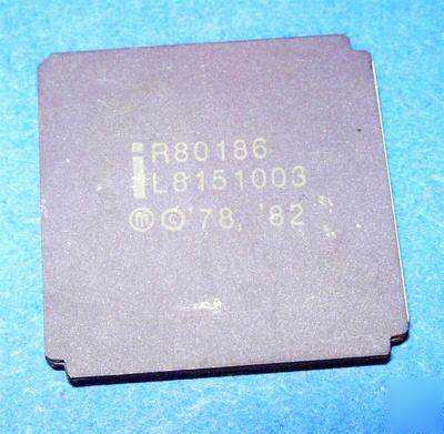 R80186-10 intel vintage rare cpu gold used 80186 