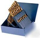 Titanium coated jobbers drill sets - 25 pc set