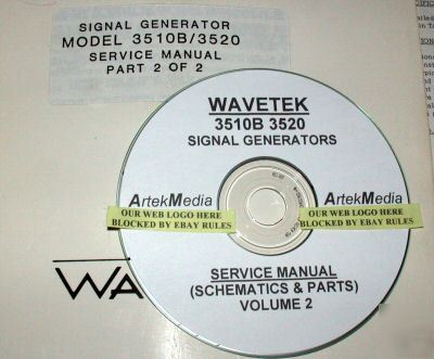 Wavetek 3510B 3520 service manual, volume 2