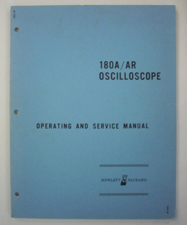 Hp / agilent 180A/180AR op/service manual - $5 shipping