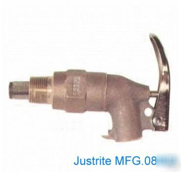 Justrite rigid brass safety drum faucet 