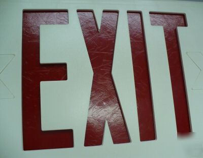 Lot (5) pex slim type thermoplastic exit signs