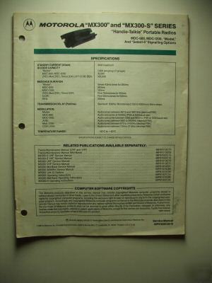 Motorola MX300-s portable radio manual +schematic