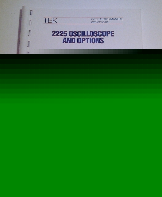 Tektronix 2225 oscilloscope original operators manual