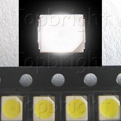 New 1000PC plcc-2 power top smd smt 2500 mcd white led 