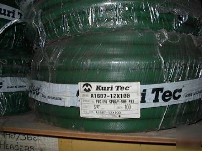 New kuri tec 3/4 800PSI pvc/pu spray hose 100FT 