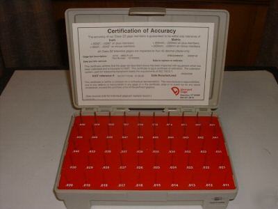 New pin gage set .011 - .060 class zz plus vermont 