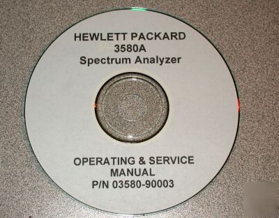 Hp 3580A service and operation manual