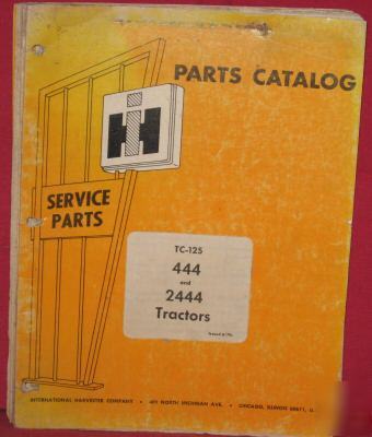  ihc 444 and 2444 tractors parts catalog revision 4