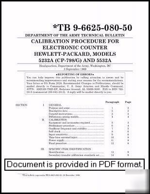 Agilent hp 5232A 5532A calibration manual HP5232A