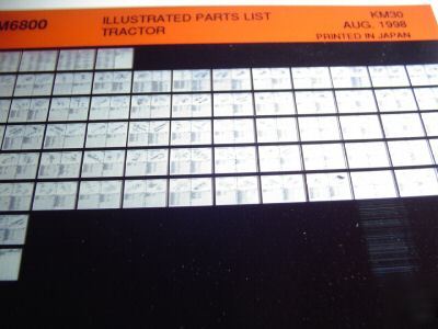 Kubota M6800 tractor parts catalog microfiche fiche