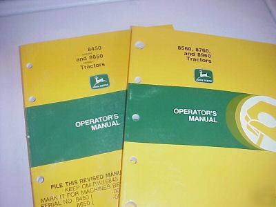 Lot of 2 john deere operator's manuals tractors