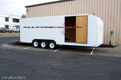 Motorcycle atv car hauler utility 17' enclosed trailer 