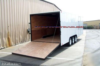 Motorcycle atv car hauler utility 17' enclosed trailer 