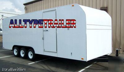 Motorcycle atv car hauler utility 17' enclosed trailer 