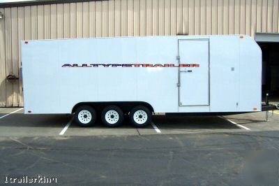 Motorcycle atv car hauler utility 17' enclosed trailer 