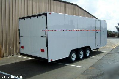 Motorcycle atv car hauler utility 17' enclosed trailer 