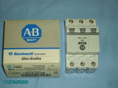 New * * ab allen bradley 1492-CB3G030 circuit breaker