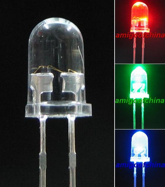 50X 5MM rgb led slow colour change free resistors