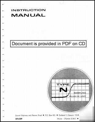 Tek tektronix type n operation and service manual